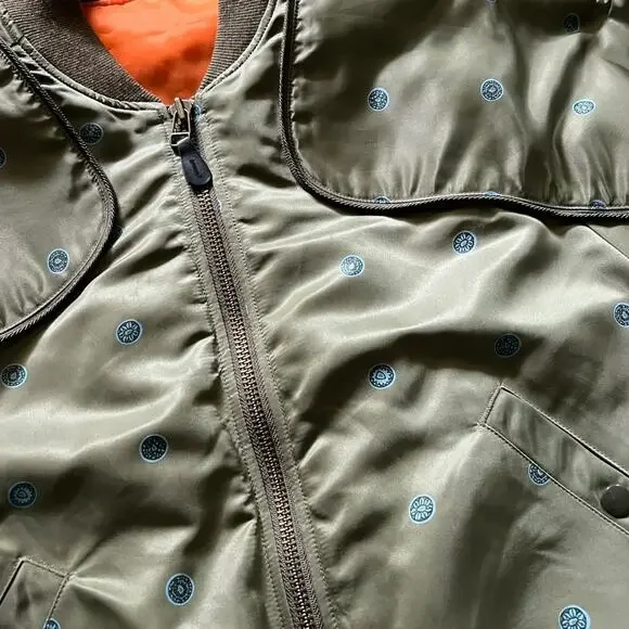 Size 4/XL - Kapital MA-1 Olive Men's Pillow Bomber Jacket